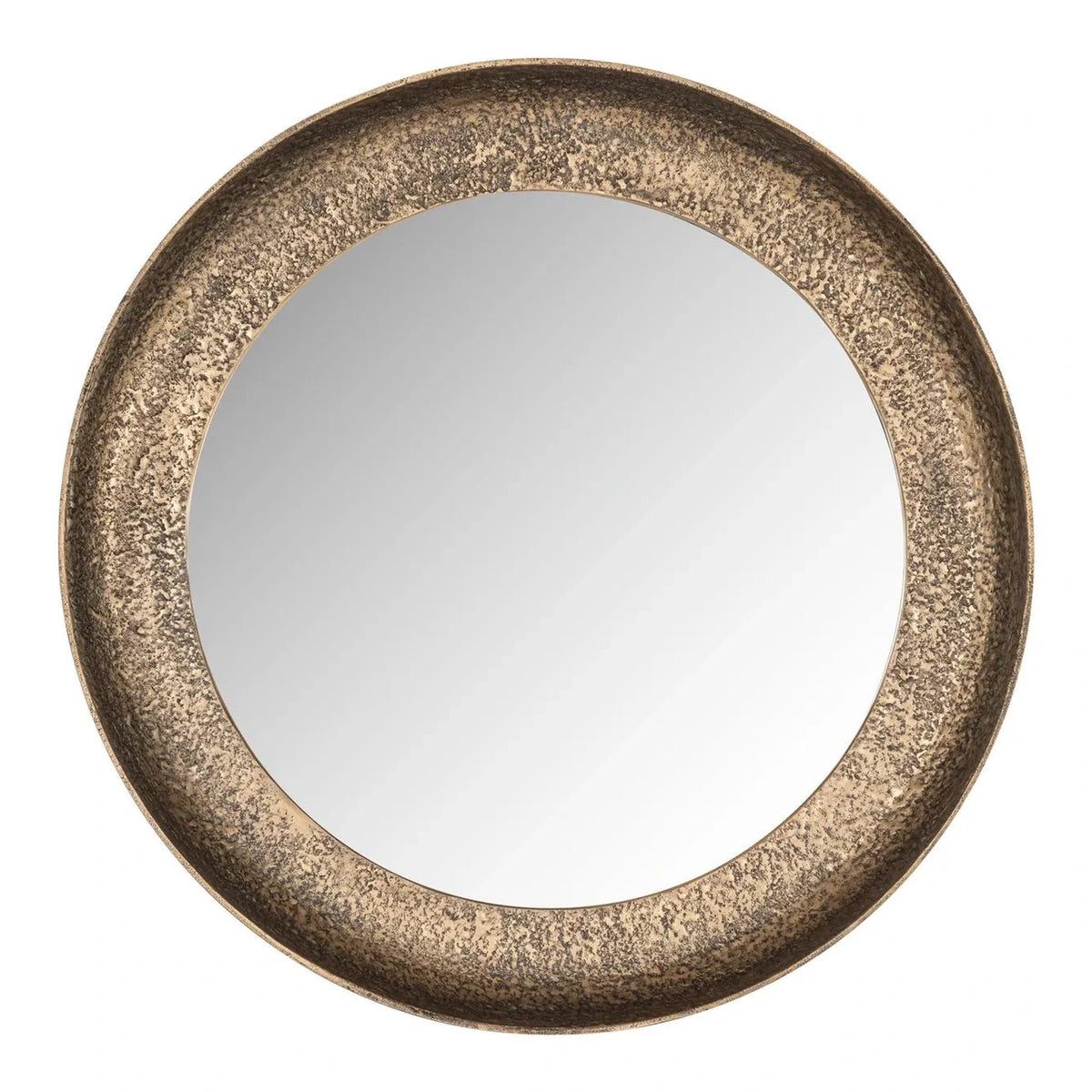 Richmond Interiors Laraya Gold Round Wall Mirror