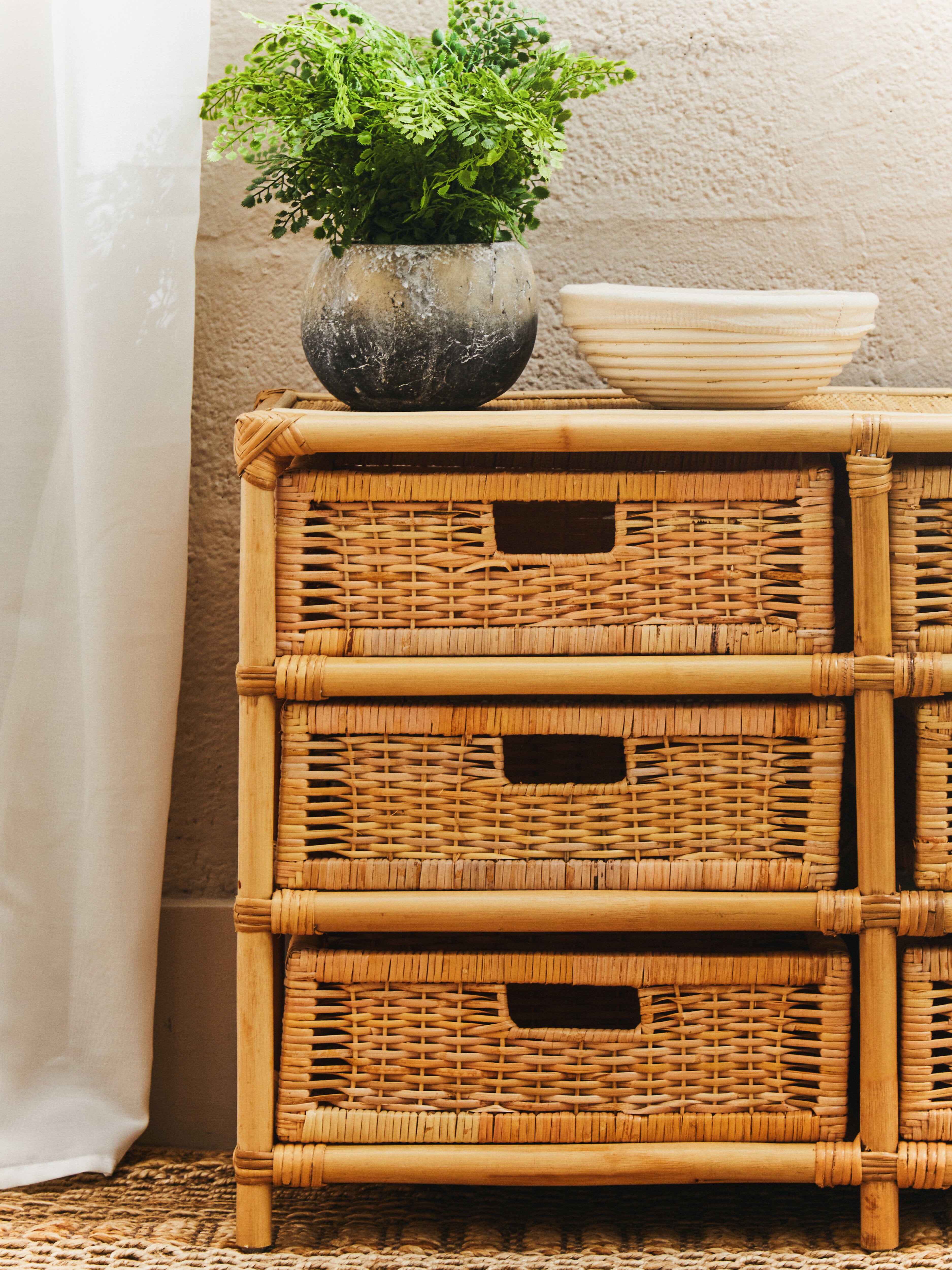 Jada Natural Rattan Chest of Drawers | 6 Drawers