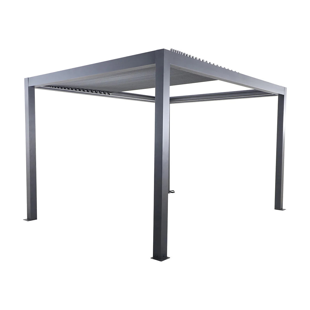 Solis Retractable Roof Pergola Aluminium Rectangular 30x40 - Frame Only - Grey
