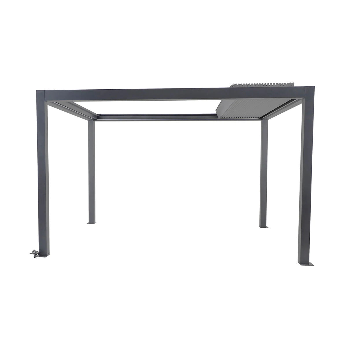 Solis Retractable Roof Pergola Aluminium Rectangular 30x40 - Frame Only - Grey