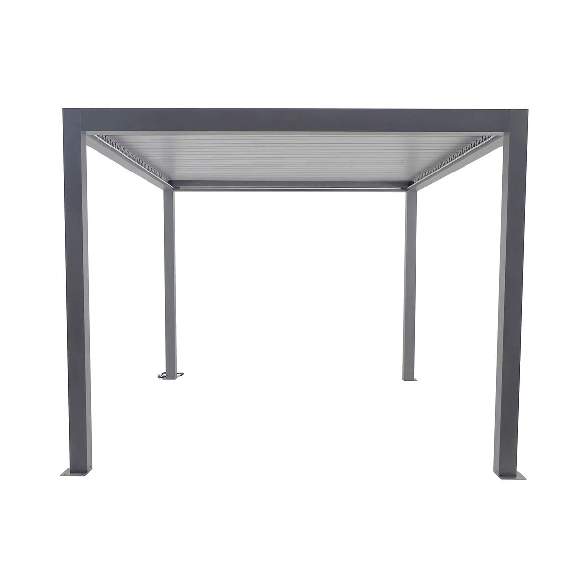 Solis Retractable Roof Pergola Aluminium Rectangular 30x40 - Frame Only - Grey