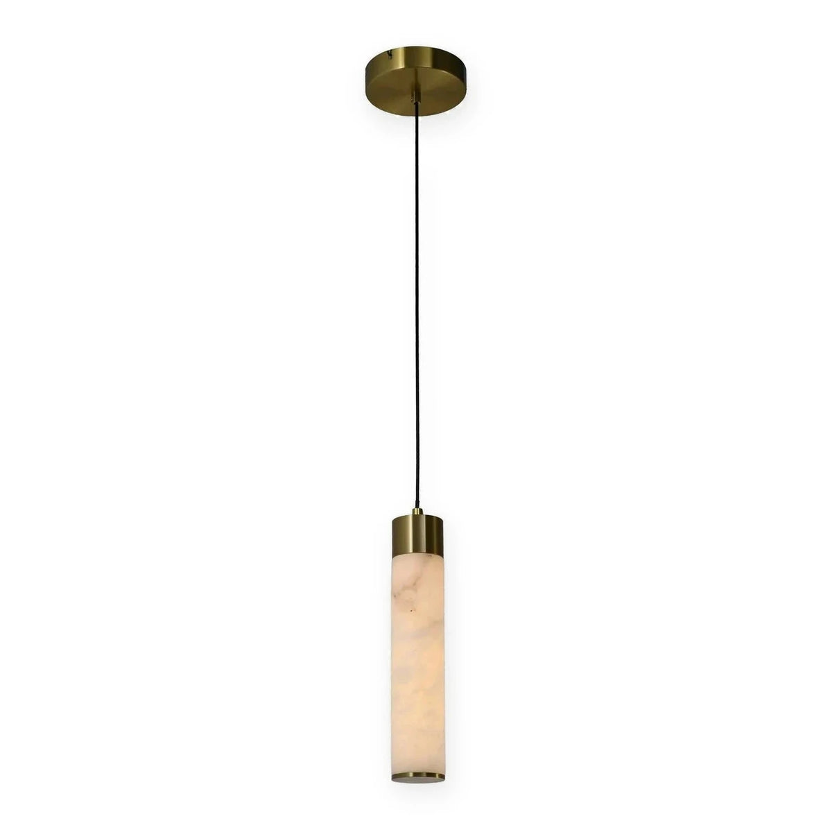 Richmond Interiors Auralith White Alabaster Pendant Light