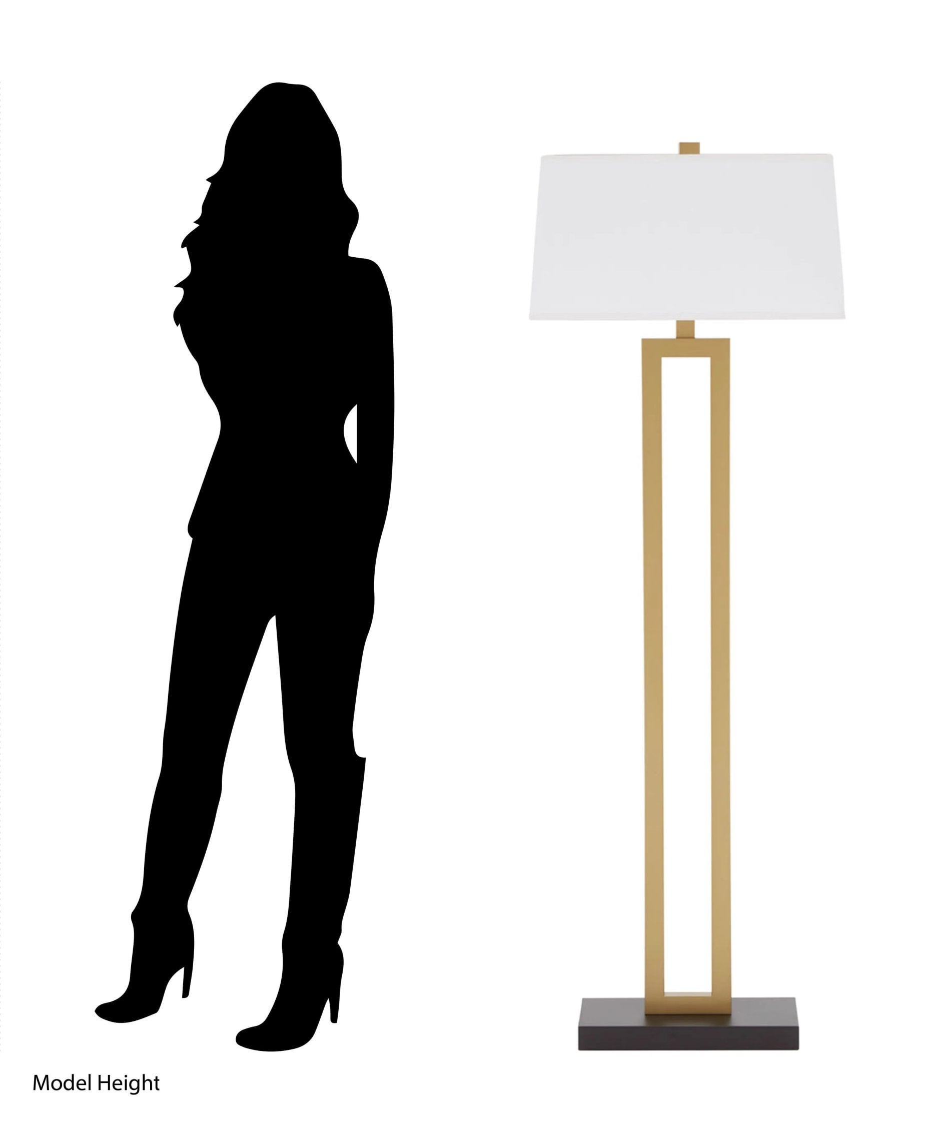 Linton White Fabric Floor Lamp