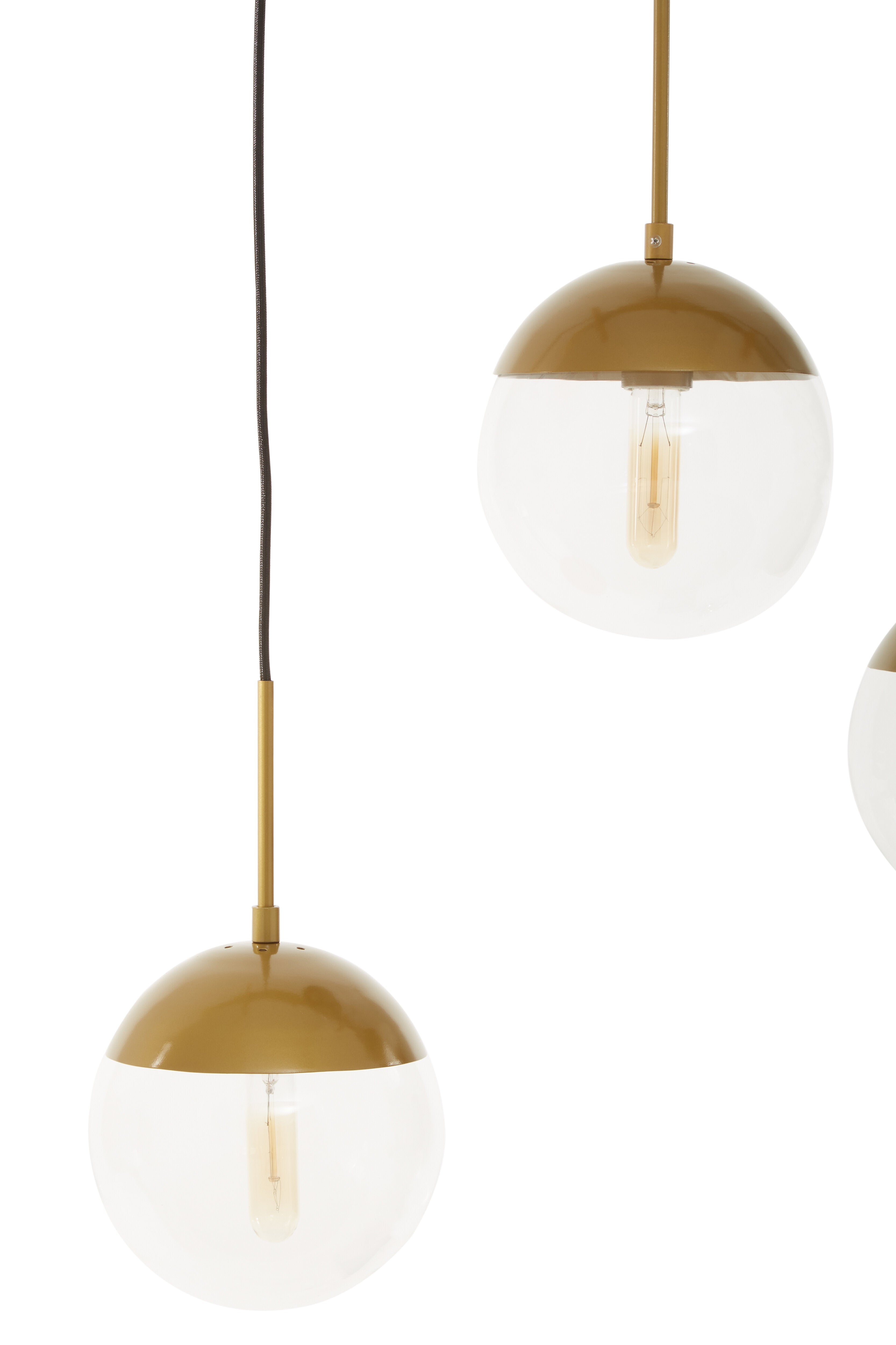 Kidston Gold Finish Glass Shades Pendant Light