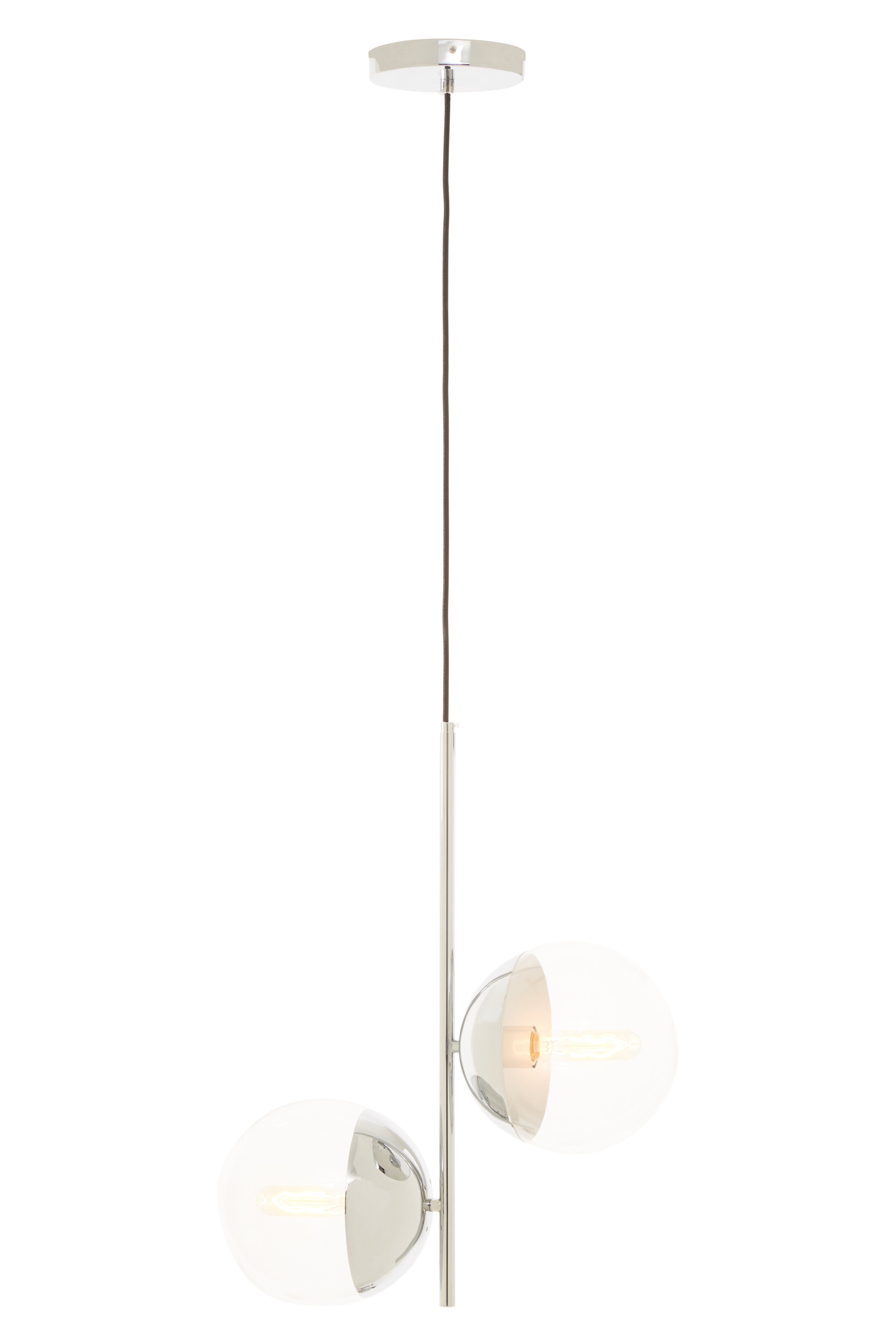 Kidston Chrome Finish 2 Bulb Pendant Light