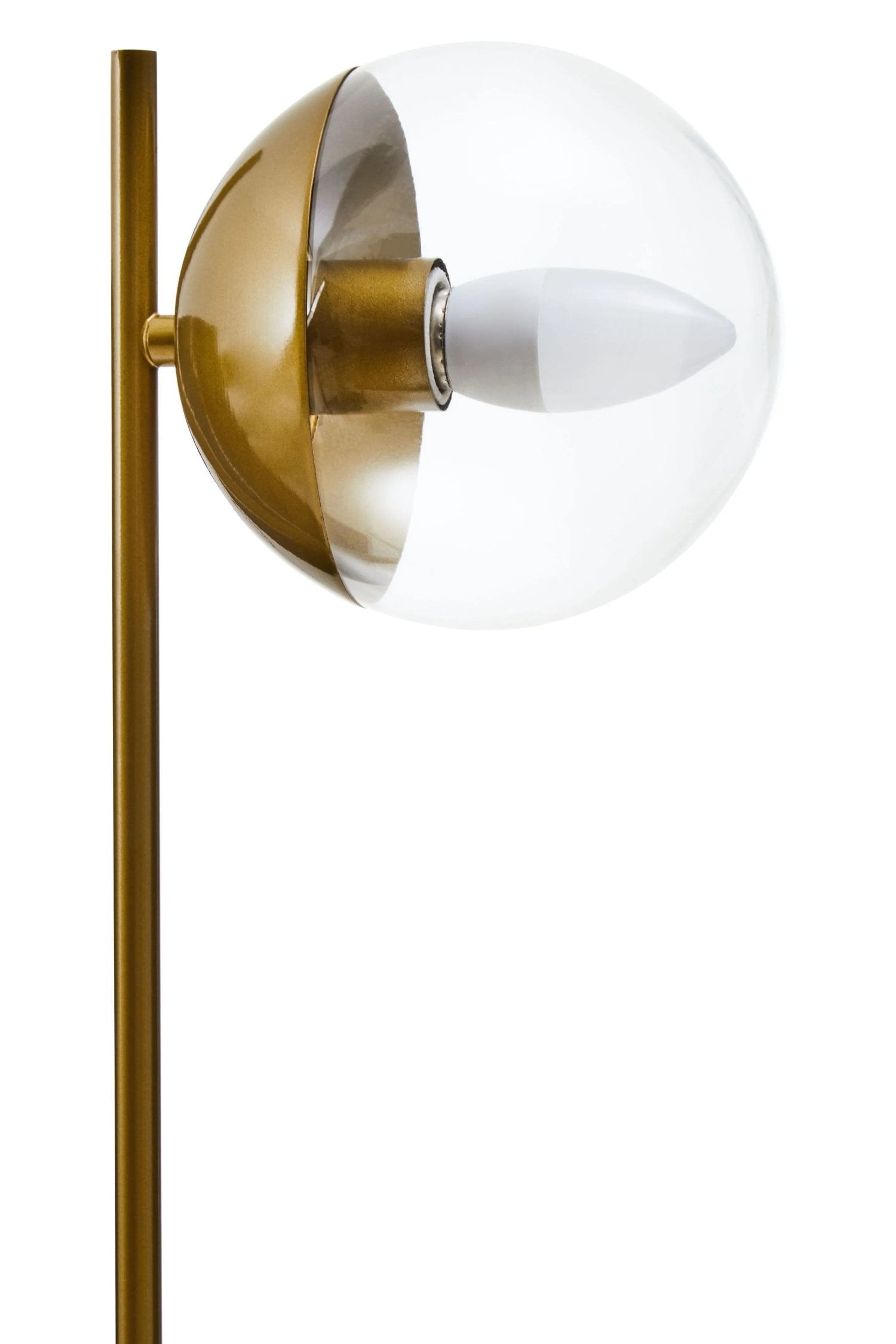 Fitzroy Small Gold Finish Metal & Black Marble Table Lamp