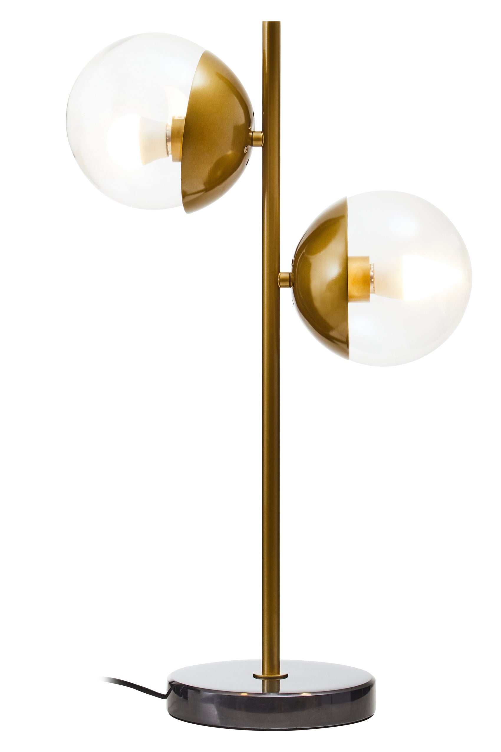 Kidston Black Marble & Gold Double Table Lamp