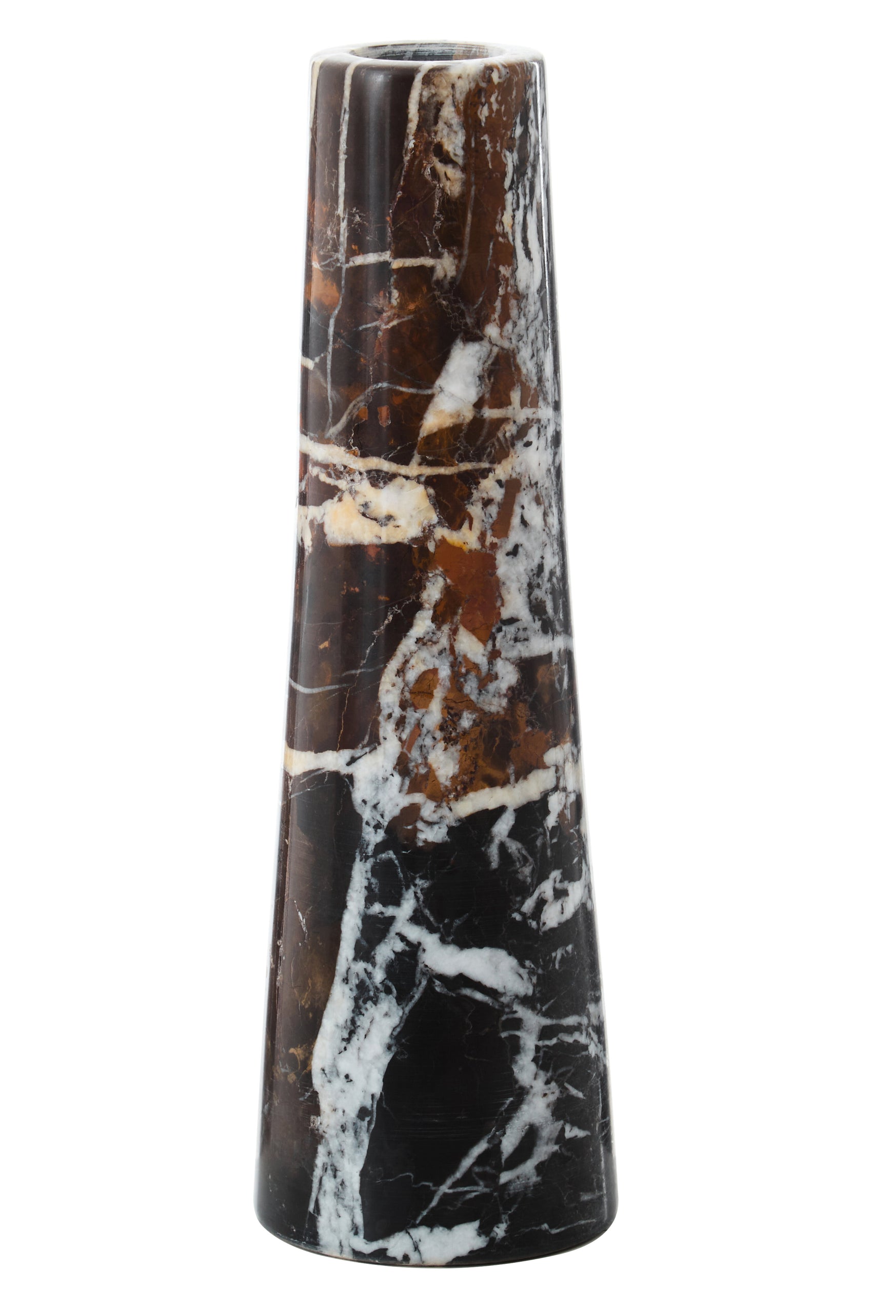 Toluca Black Marble Tapered Vase