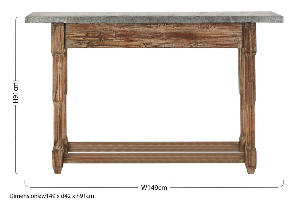 Rosado Antique Wood Finish Console Table