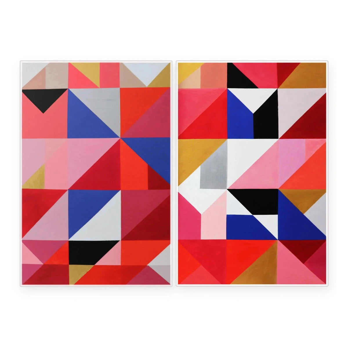 Set of 2 Abstract Artistic Paintings