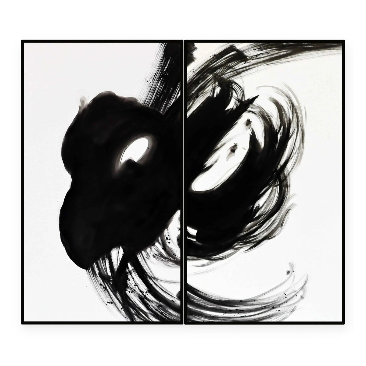 Set of 2 Abstract Composition V Canvas Wall Art