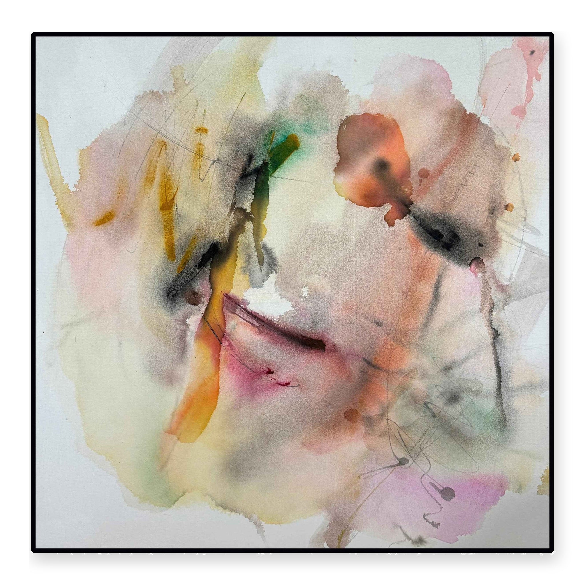 Awakening Glow Warm Pastels Abstract Canvas Wall Art