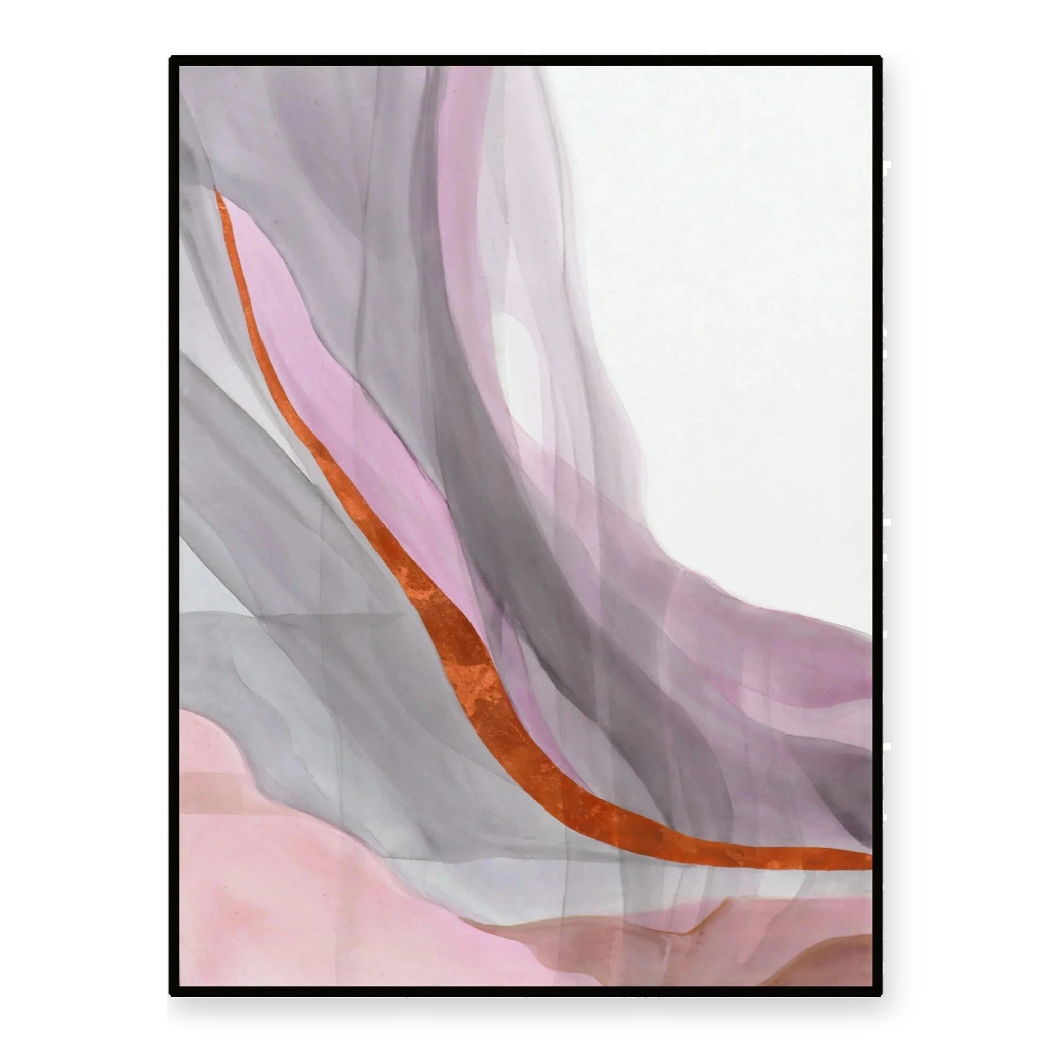 Geo Pink & Orange & Grey Painting