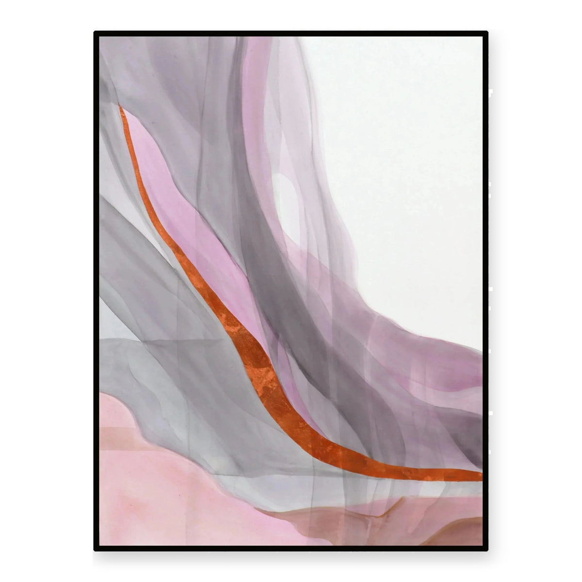 Geo Pink & Orange & Grey Painting