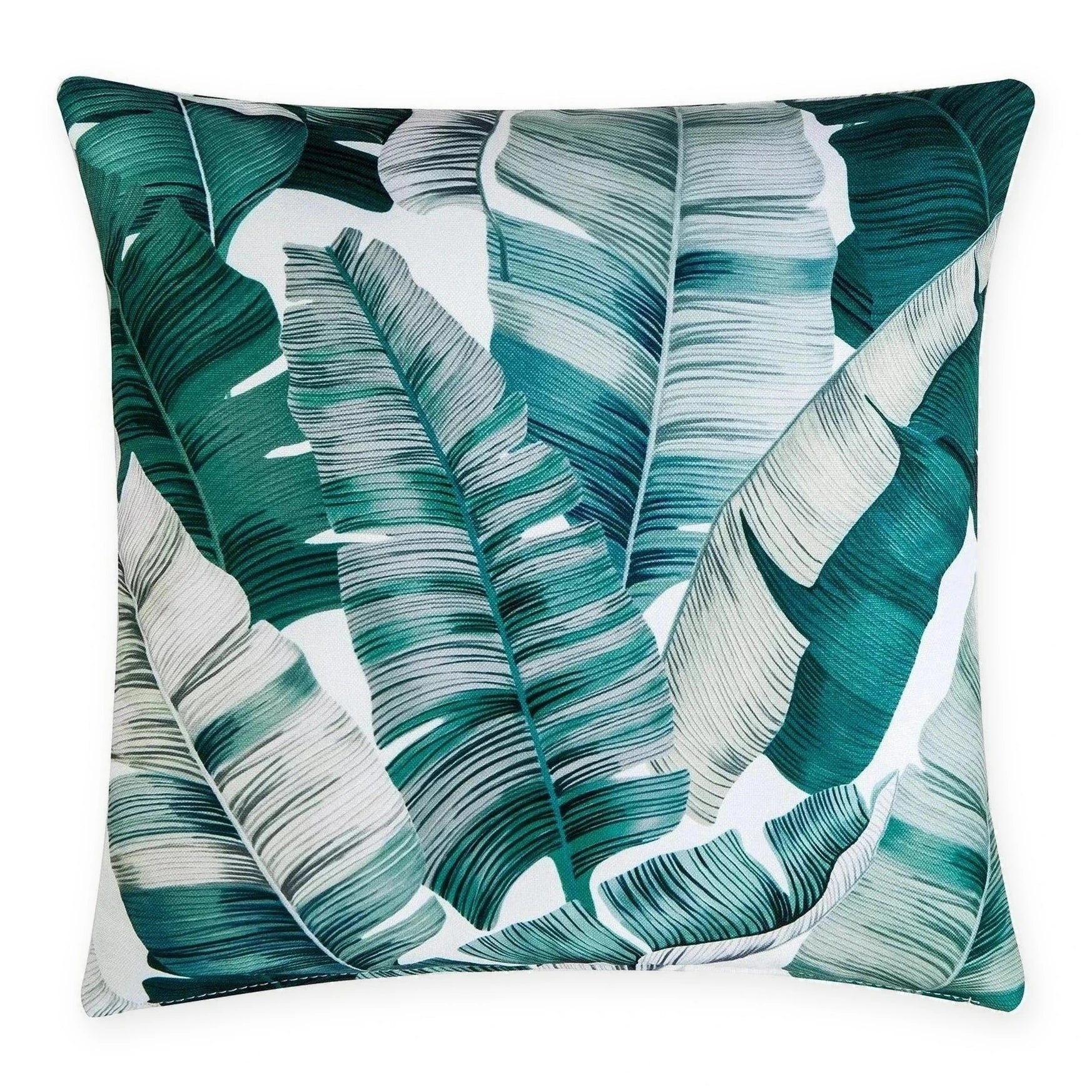 Tropical Green & White Cushion