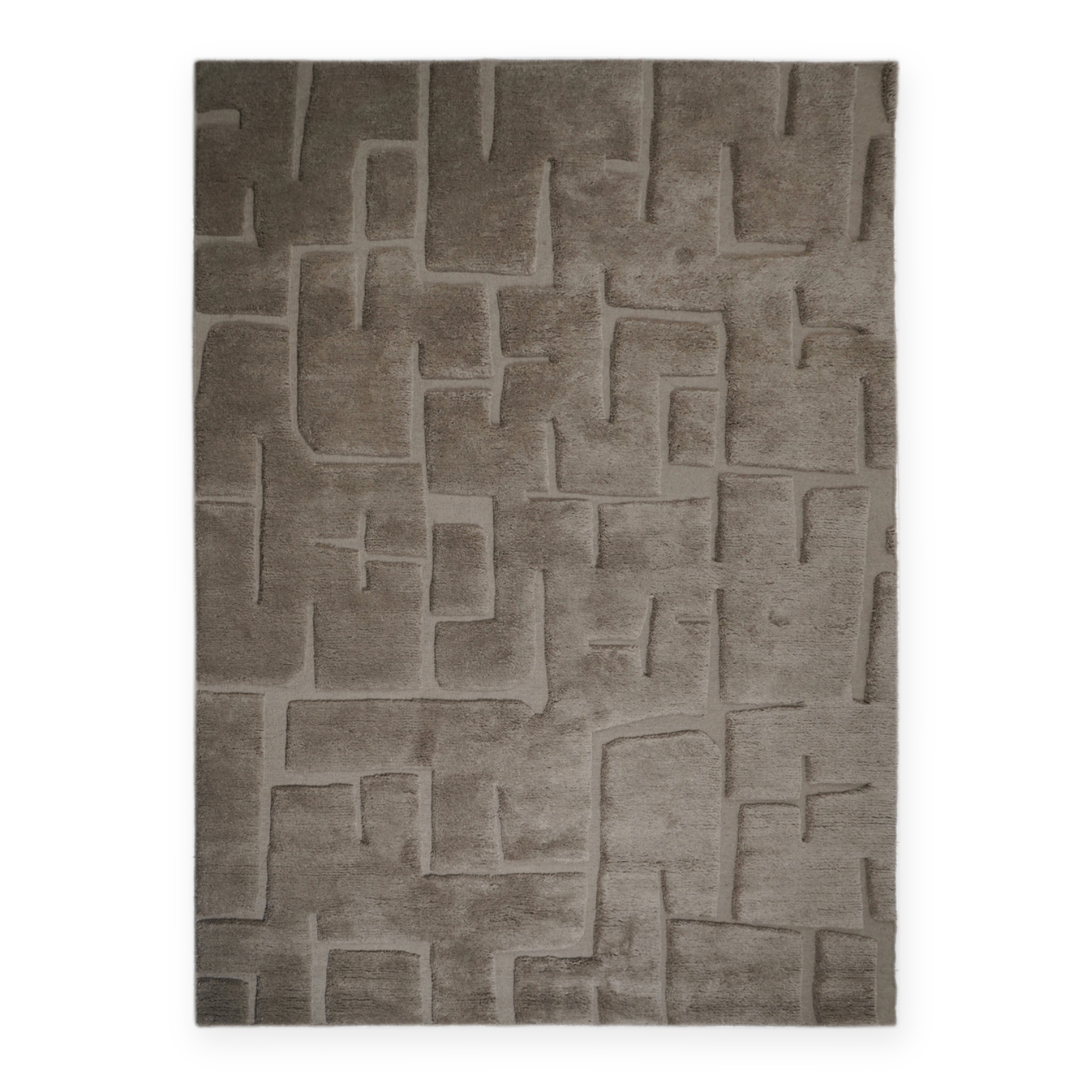Richmond Interiors Cortesin Almond Brown Wool & Cotton Rug 200x300cm