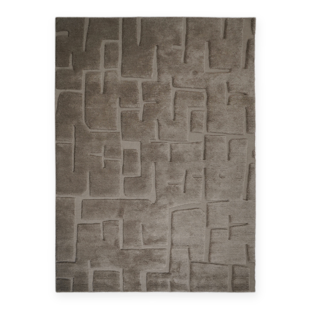 Richmond Interiors Cortesin Almond Brown Wool & Cotton Rug 200x300cm
