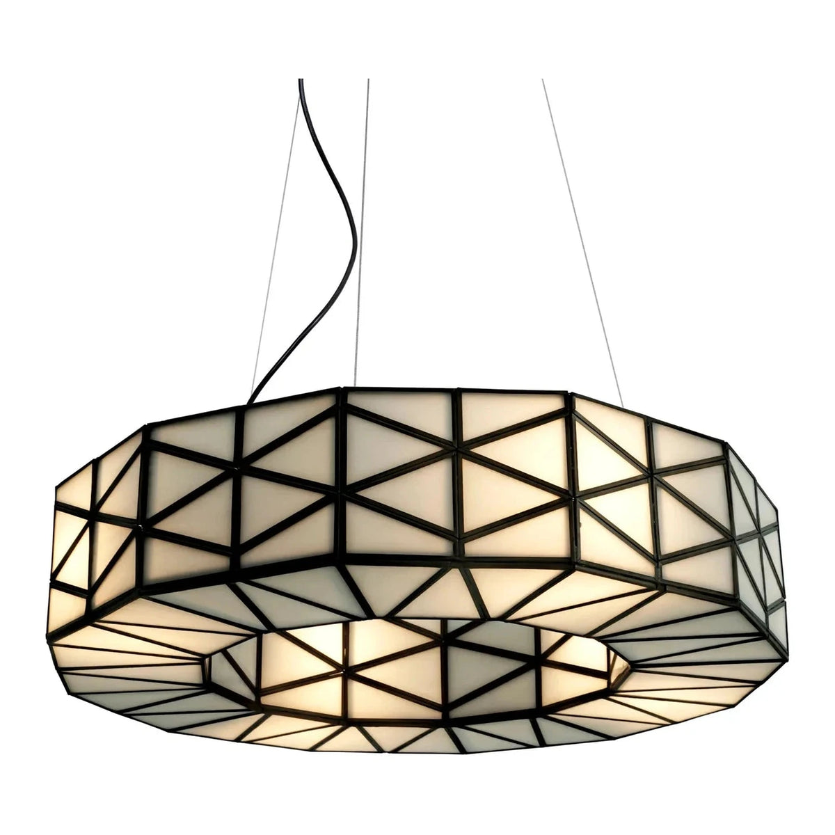 Richmond Interiors Solaria Copper Glass & Brass Chandelier