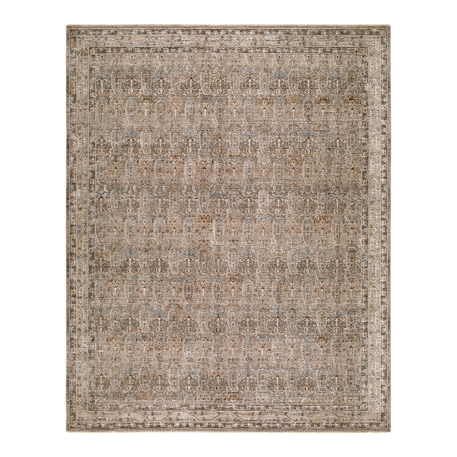 Arda Brown, Grey & Taupe Vintage Rug