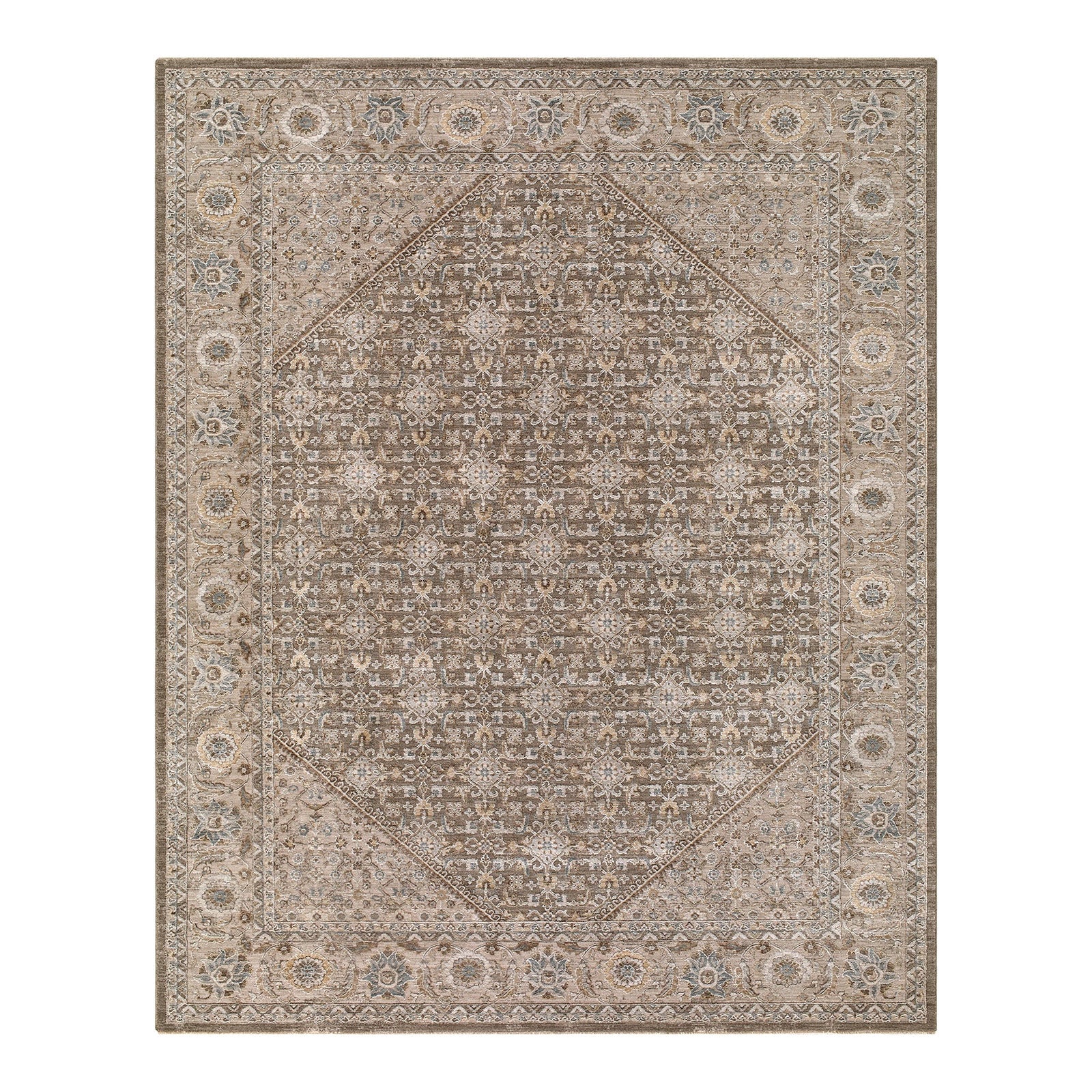 Arda 2313 Taupe, Charcoal & Grey Vintage Rug
