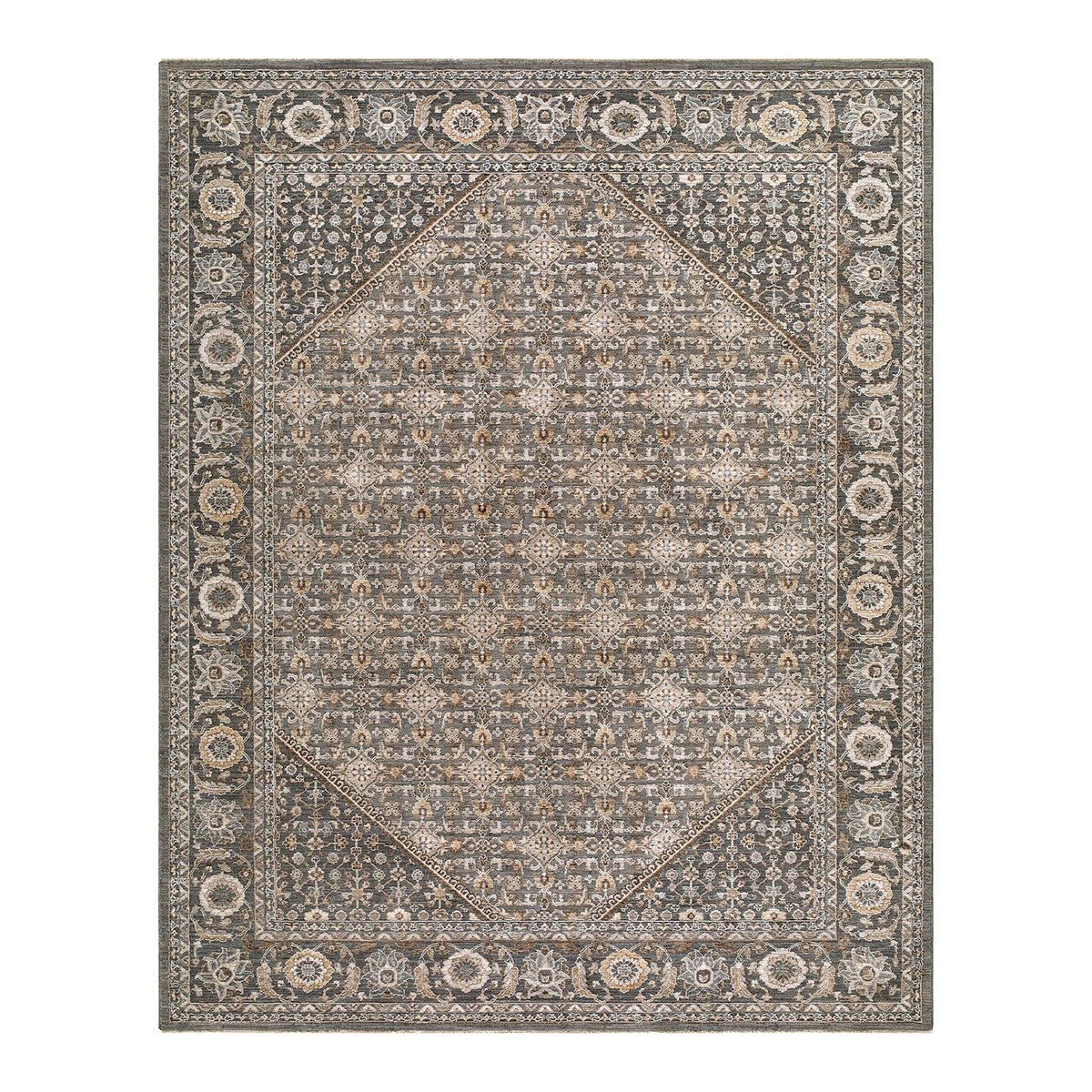 Arda Green, Dark Green & Teal Vintage Rug
