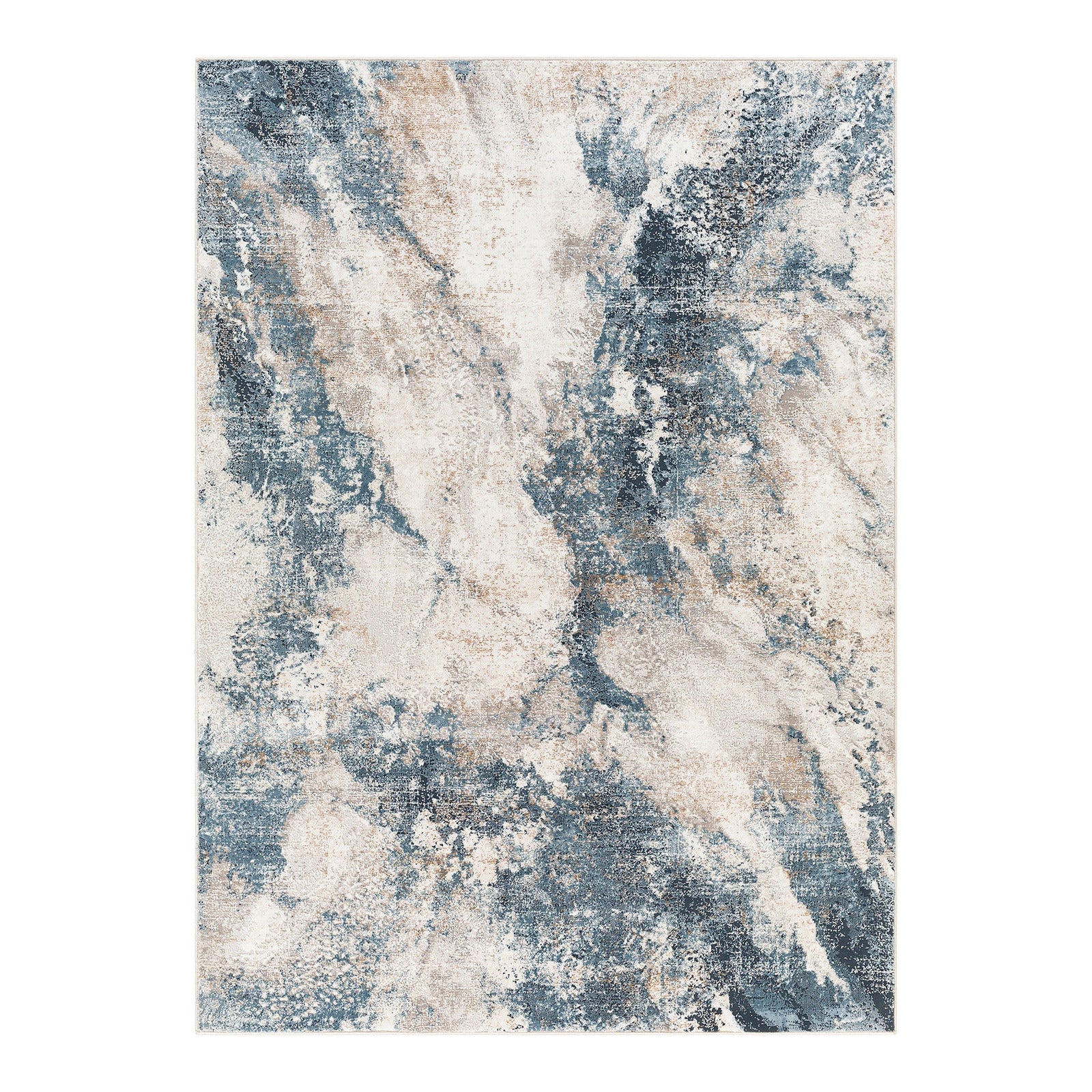 Allegro 2338 Blue, Ivory & Light Blue Abstract Rug