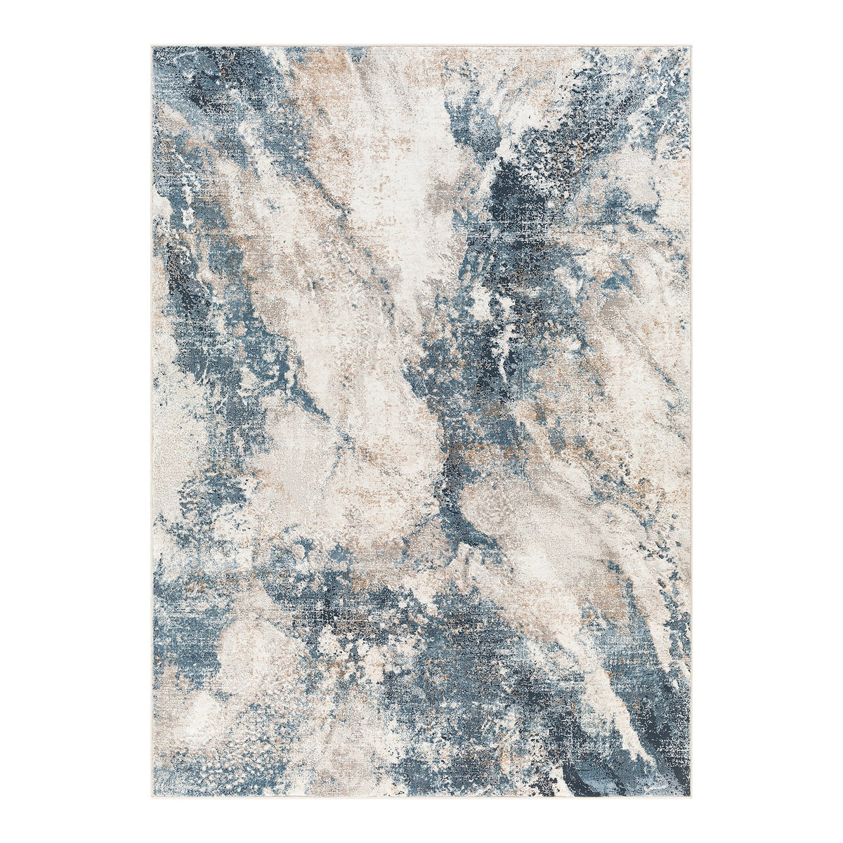 Allegro 2338 Blue, Ivory & Light Blue Abstract Rug