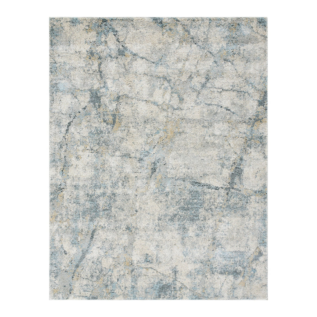 Avellino 2307 Grey, Blue & Beige Abstract High Pile Rug