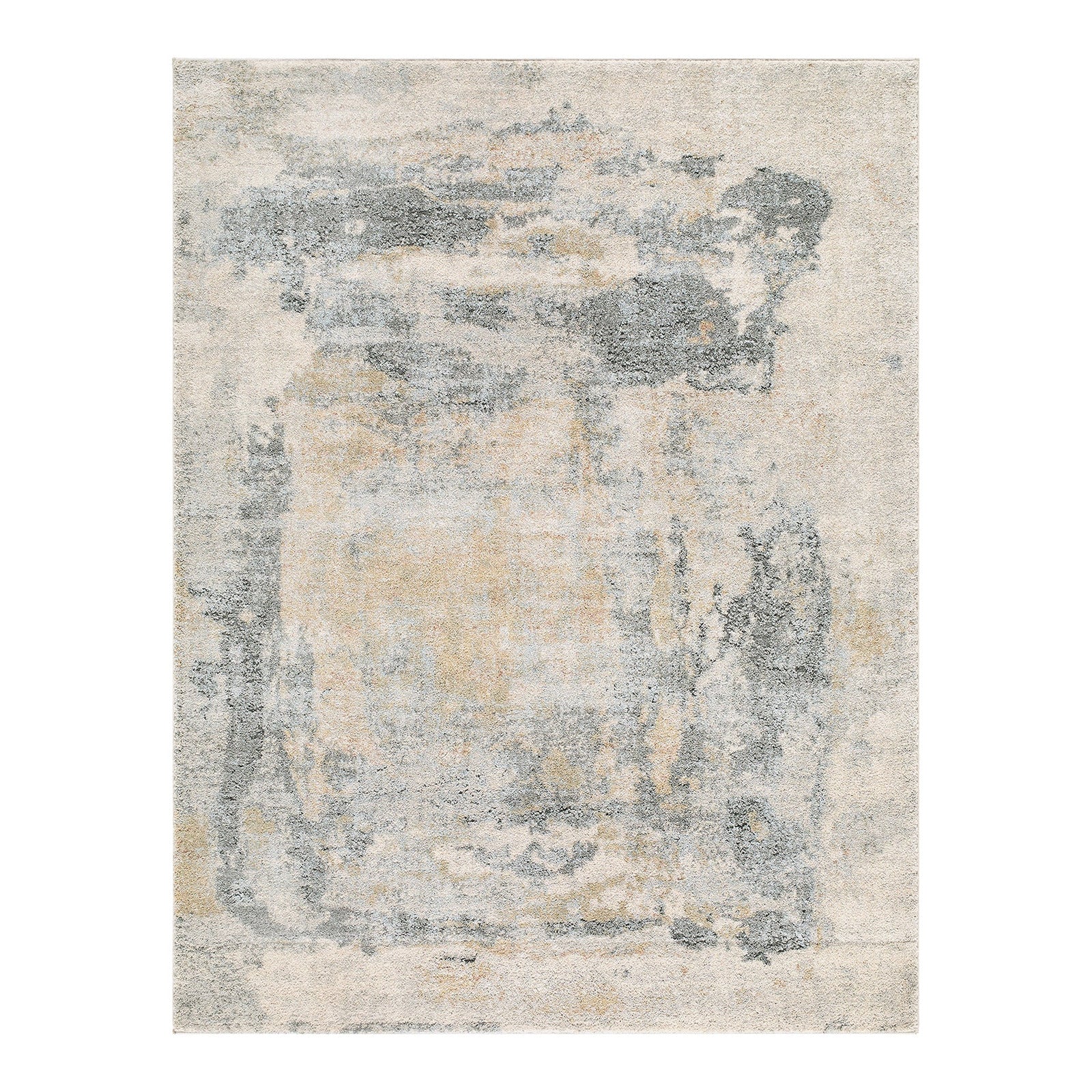 Avellino 2348 Grey, Blue & Beige Abstract High Pile Rug