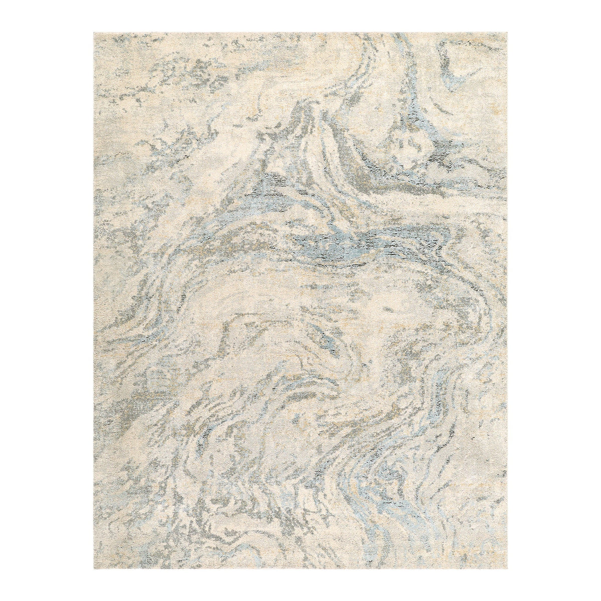 Avellino 2349 Beige, Grey & Blue Abstract High Pile Rug