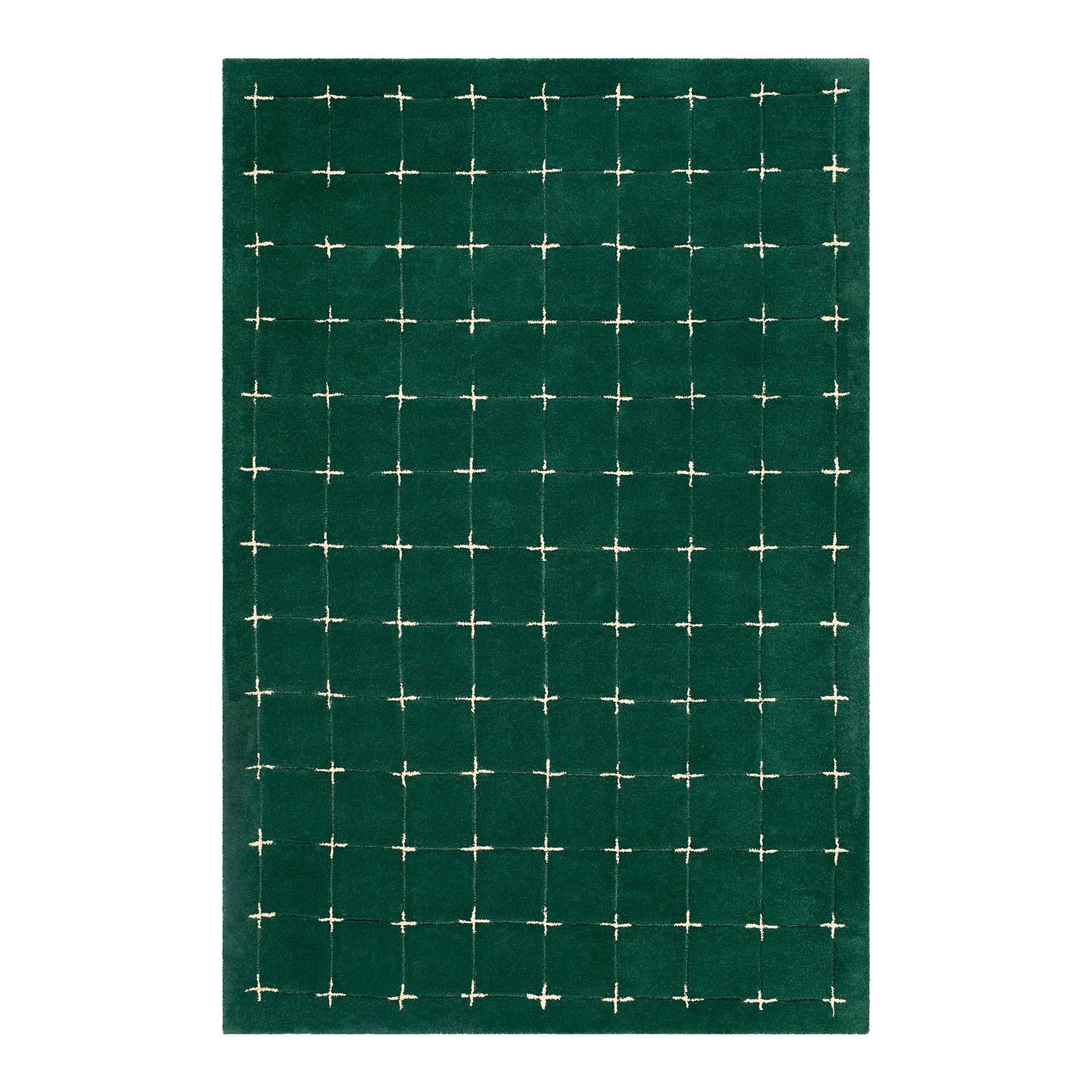 Brook Green & Dark Green Modern Wool Rug