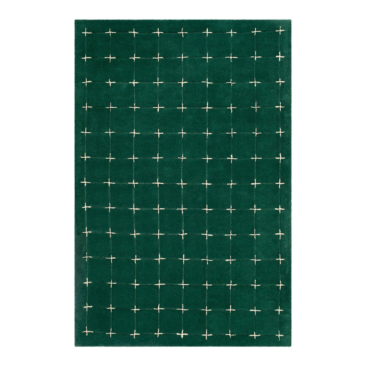 Brook Green & Dark Green Modern Wool Rug