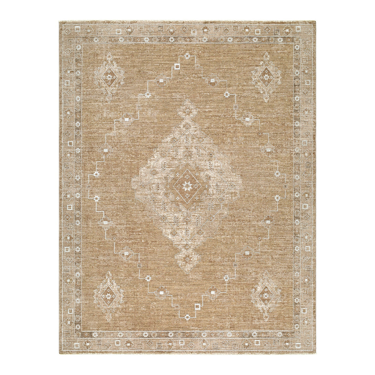 Penny by Becki Owens 2307 Tan, Mustard & Ivory Vintage Boho Fringe Rug