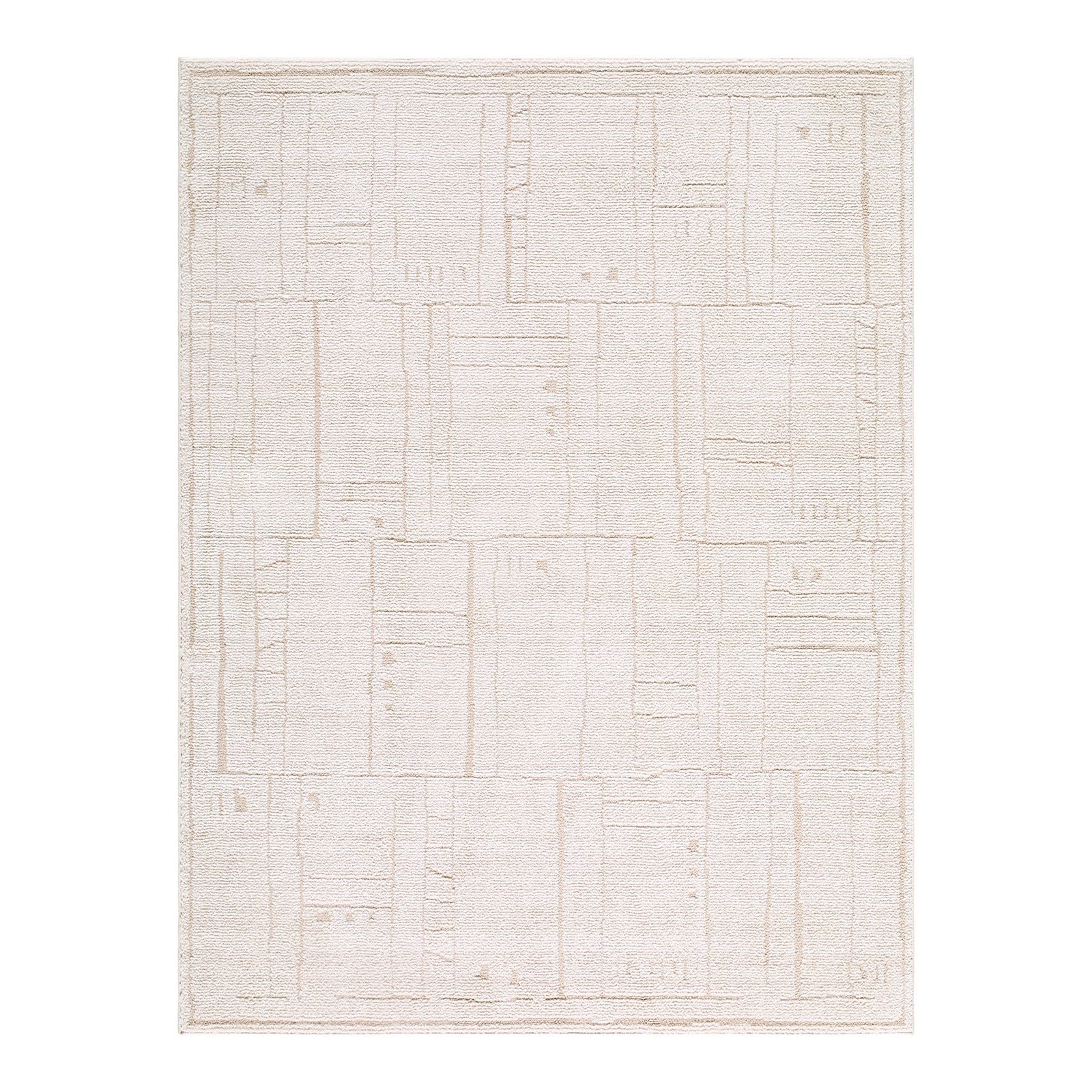 Alba Ivory & Taupe Modern Geometric Rug