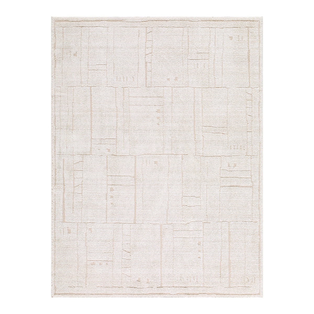 Alba Ivory & Taupe Modern Geometric Rug