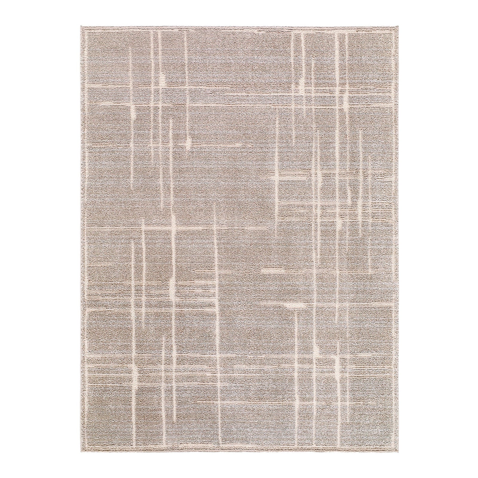 Alba Taupe & Brown Modern Geometric Rug