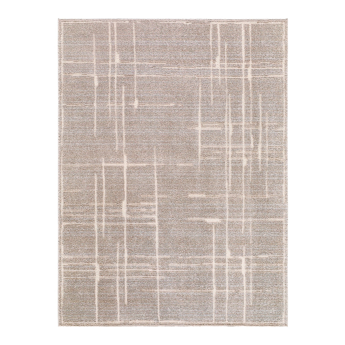 Alba Taupe & Brown Modern Geometric Rug