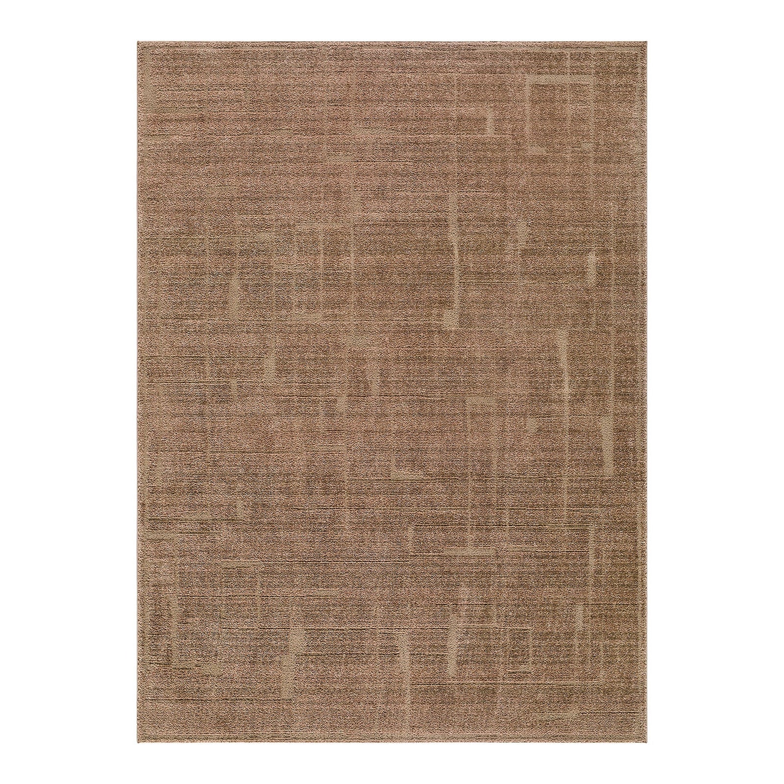 Alba Brown & Dark Brown Modern Geometric Rug