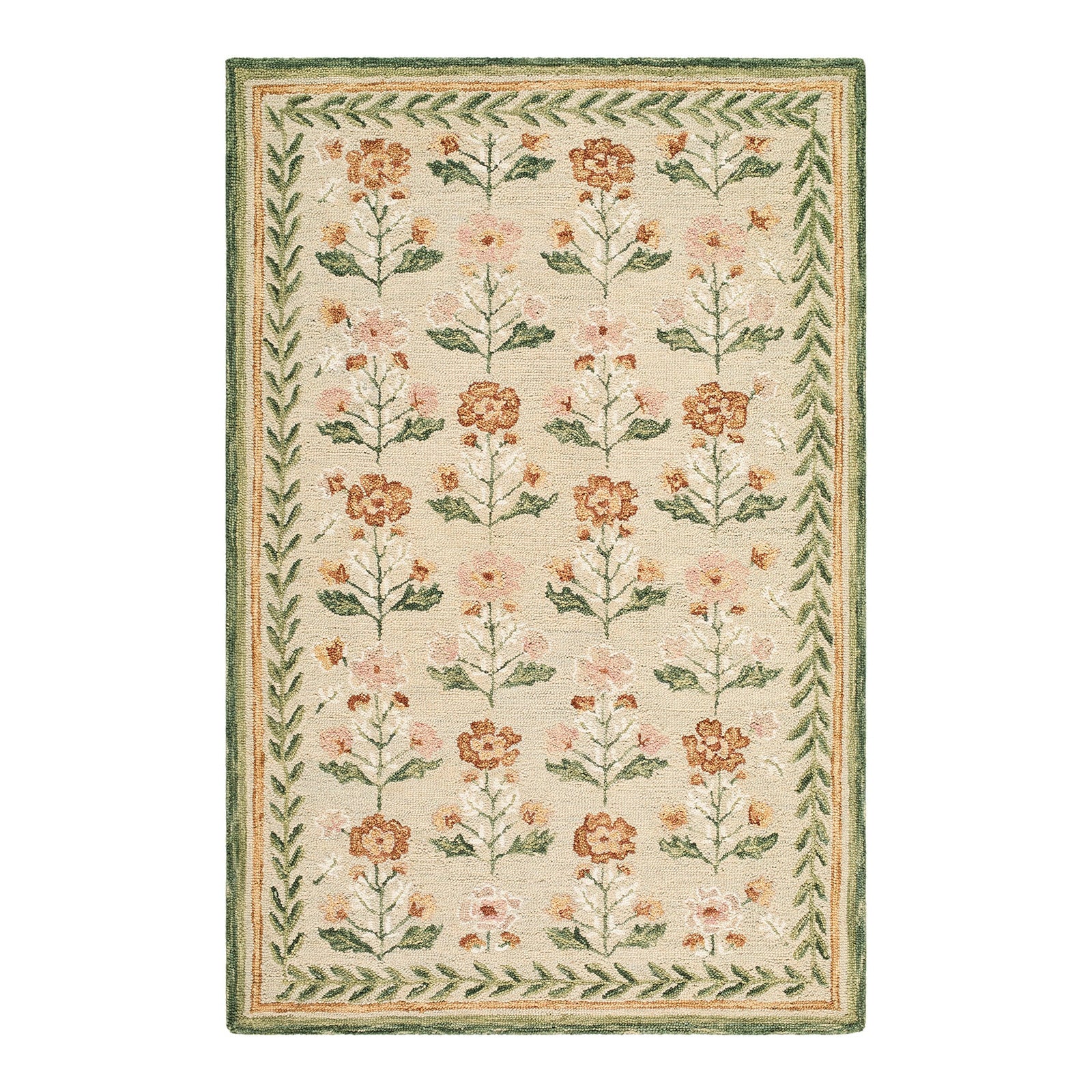 Fairfax Green & Olive Wool Rug