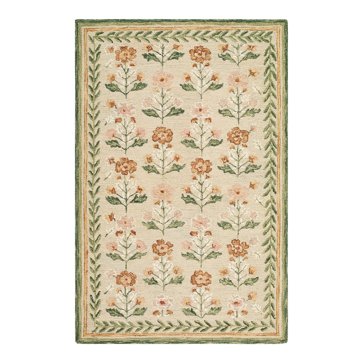 Fairfax Green & Olive Wool Rug