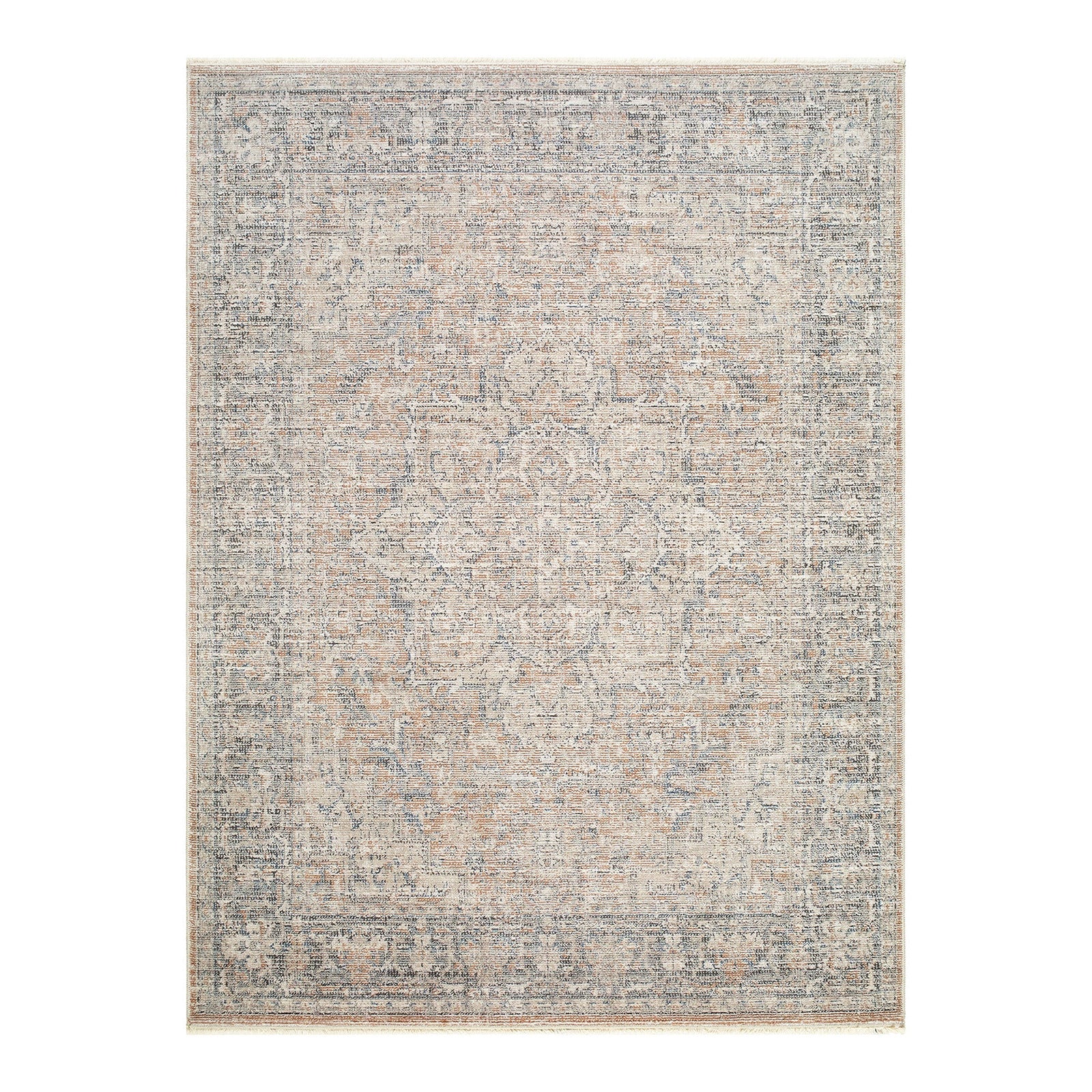 Maria Elena by Galey Alix Brown & Beige Vintage Boho Fringe Rug