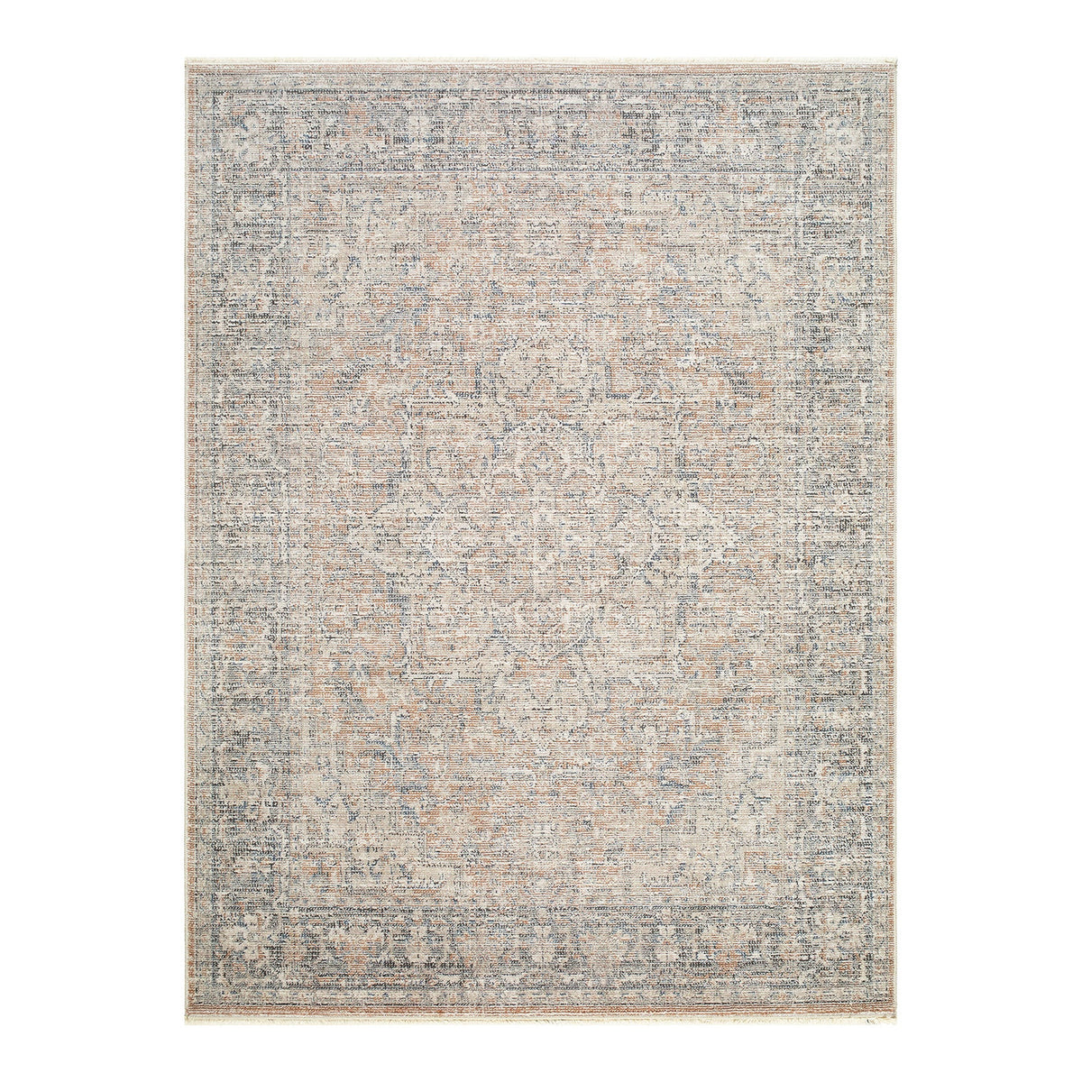 Maria Elena by Galey Alix Brown & Beige Vintage Boho Fringe Rug