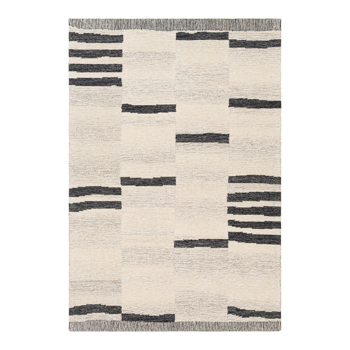 Granada Beige & Black Hand Tufted Wool Rug
