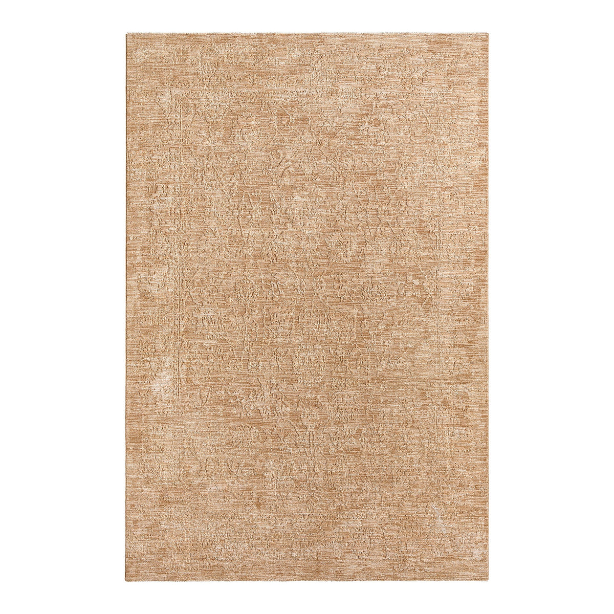 Masterpiece Beige & Tan Vintage Boho Fringe Rug