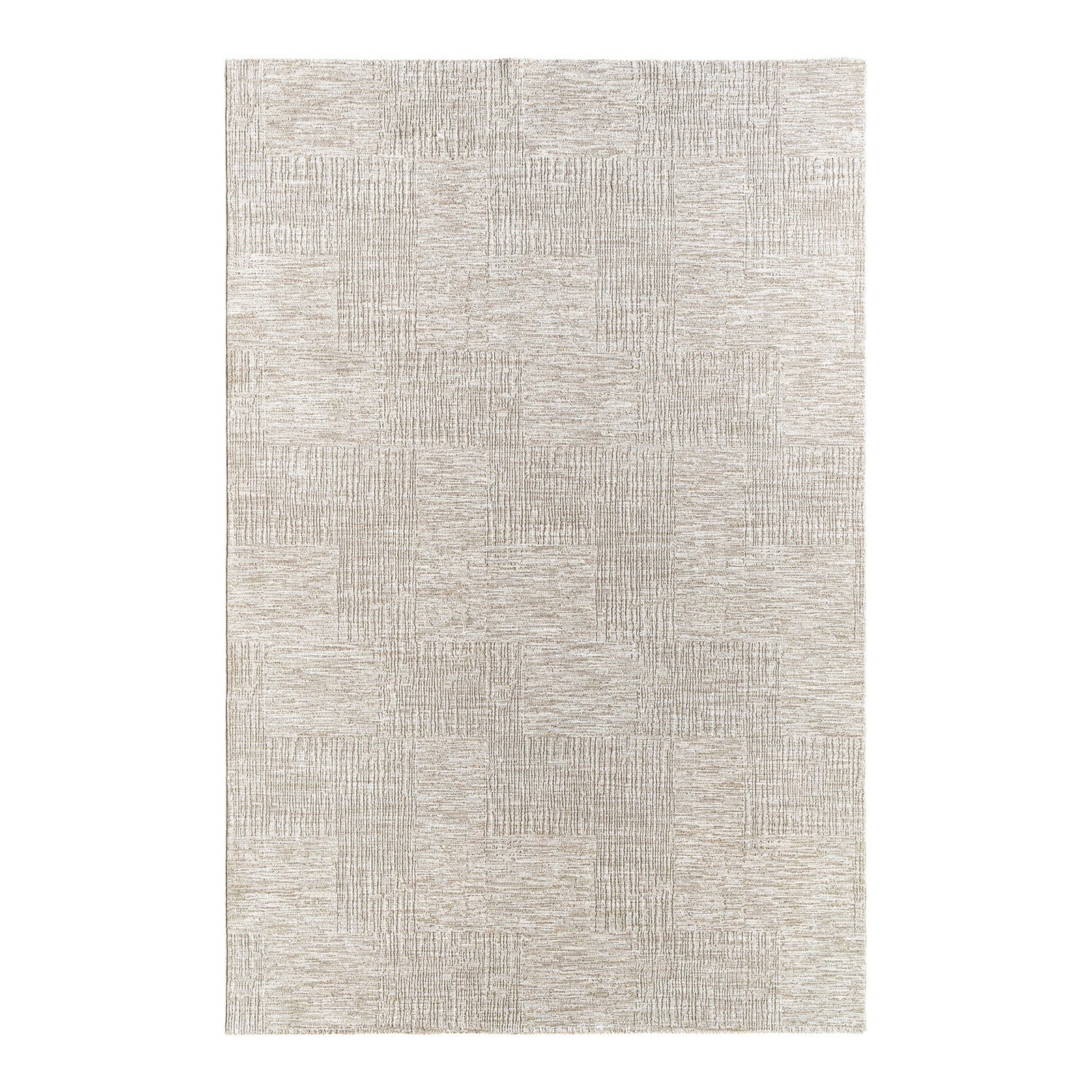 Masterpiece Grey & Light Grey Modern Geometric Fringe Rug