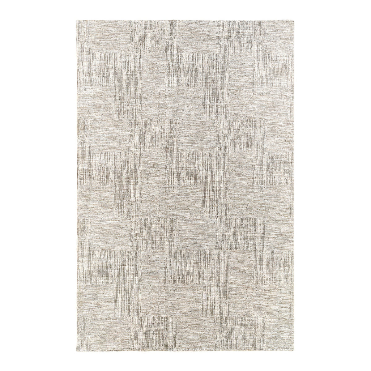 Masterpiece Grey & Light Grey Modern Geometric Fringe Rug