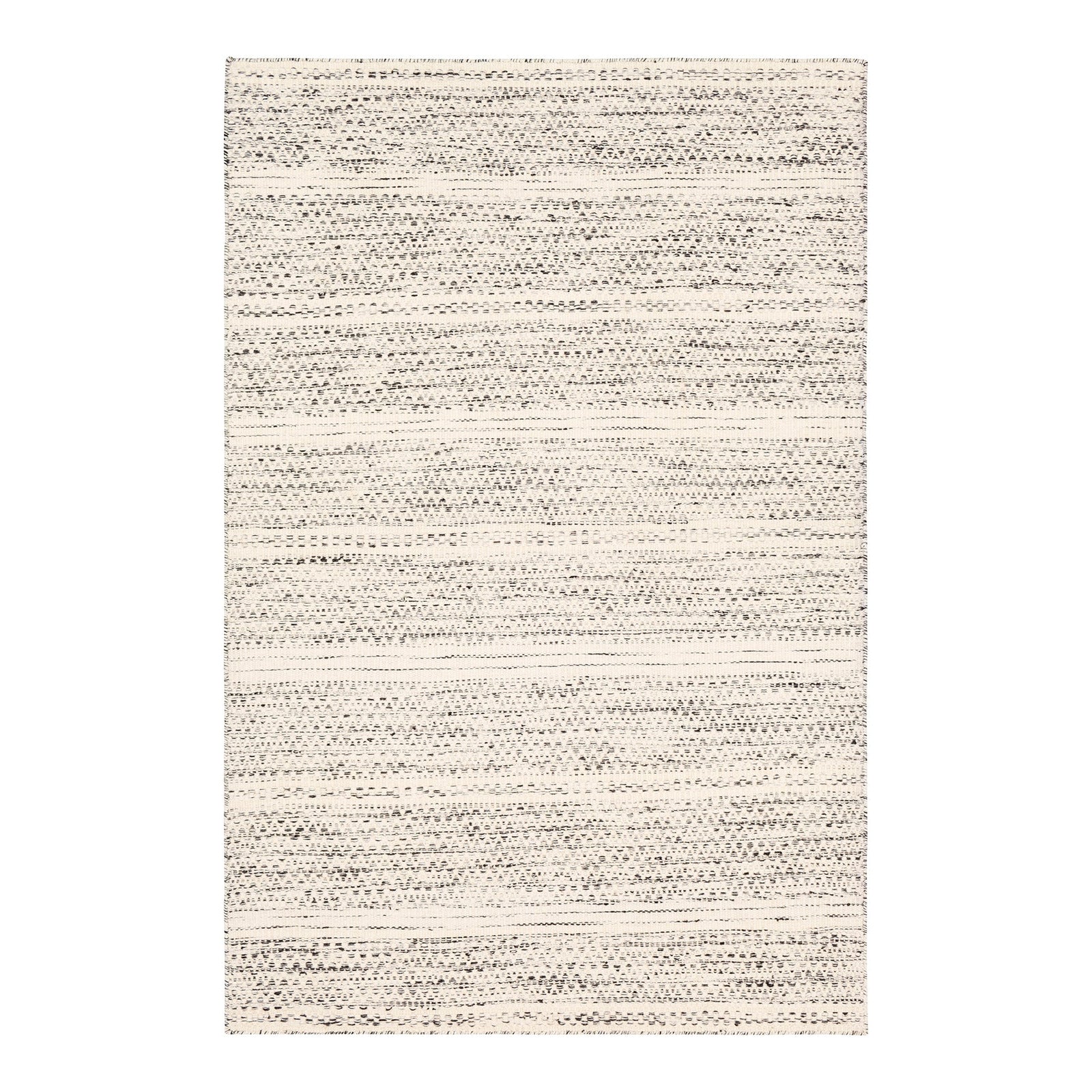 Mardin Cream & Black Modern Wool Rug