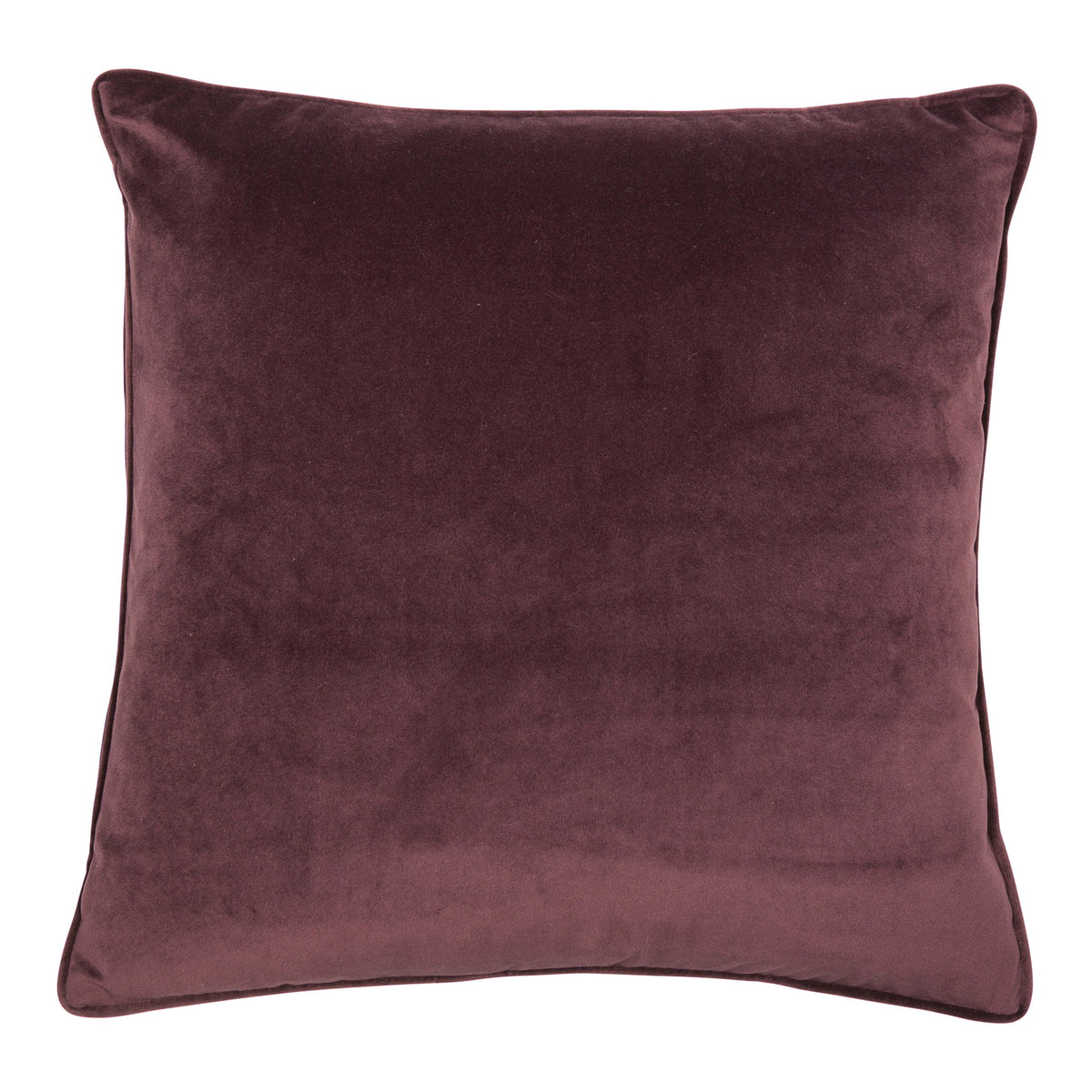 Malini Luxe Aubergine Purple Velvet Square Cushion 50x50