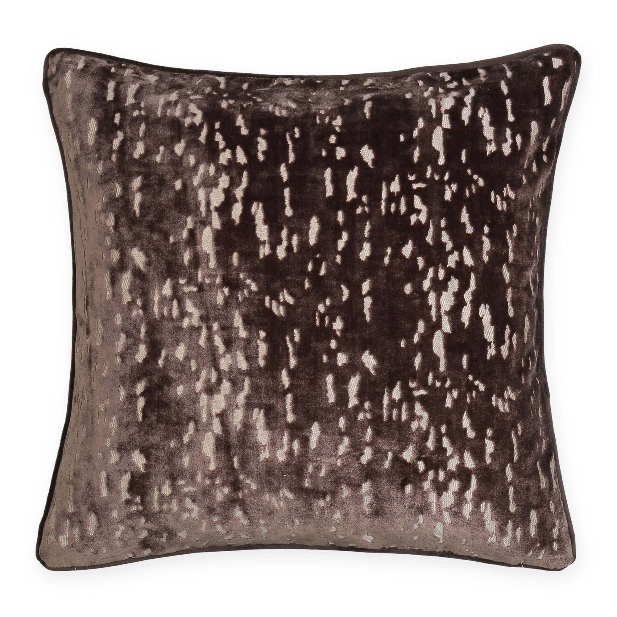 Malini Paul Moneypenny Drip Happens Chocolate Brown Velvet Square Cushion 56x56
