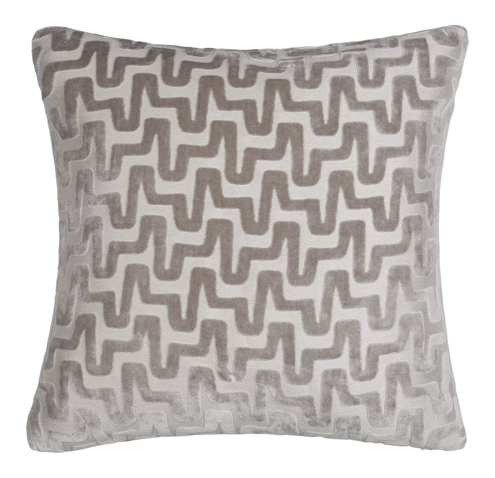Malini Summit Taupe Velvet Square Cushion 56x56